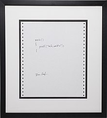 Hello World Program by Brian Kernighan in 1978