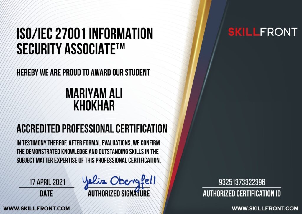 ISO/IEC 27001 Information Security Associate
