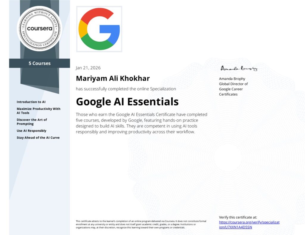 Google Prompting Essentials & AI